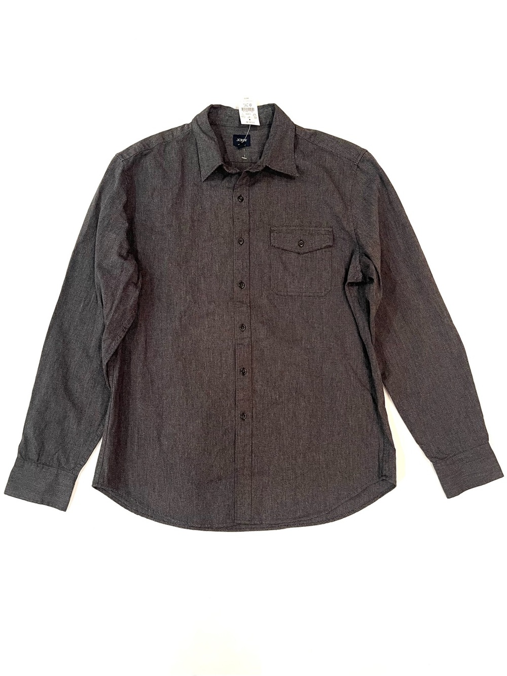 J Crew J. Crew Dark Grey Cotton Long Sleeve Button Up Shirt CL424 Mens Large NEW